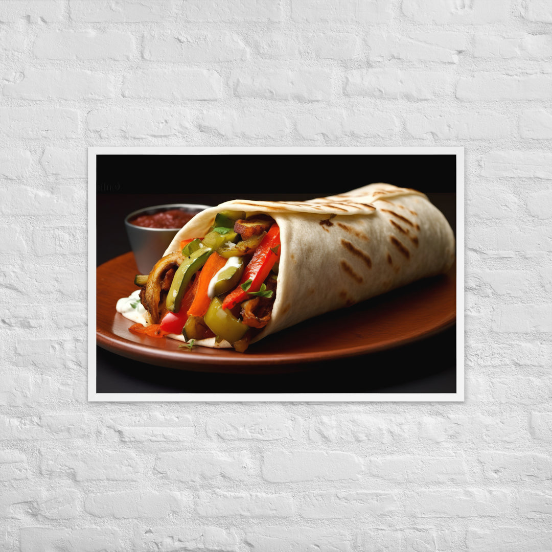 Vegetarian Shawarma Framed poster 🤤 from Yumify.AI