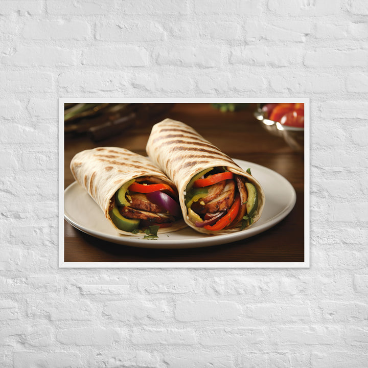 Vegetarian Shawarma Framed poster 🤤 from Yumify.AI