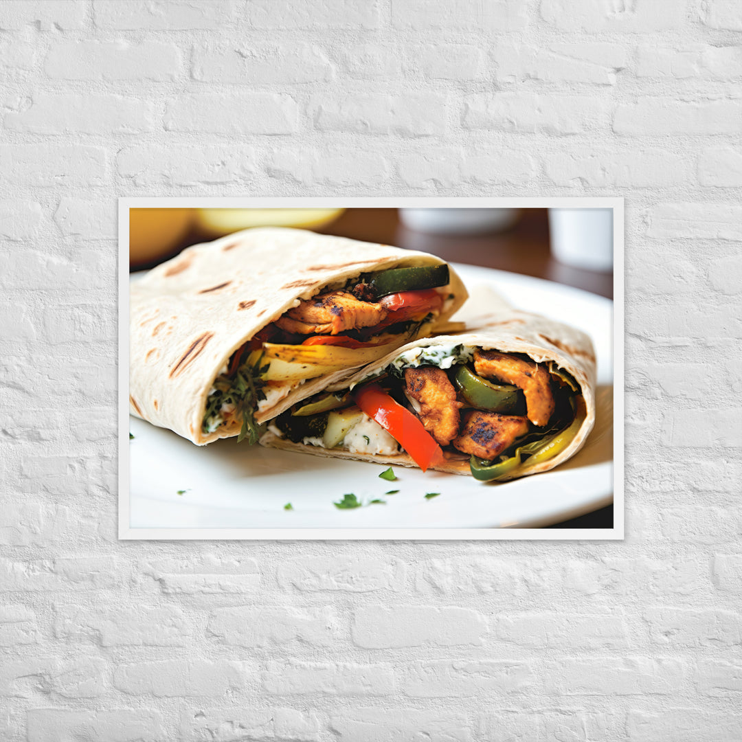 Vegetarian Shawarma Framed poster 🤤 from Yumify.AI