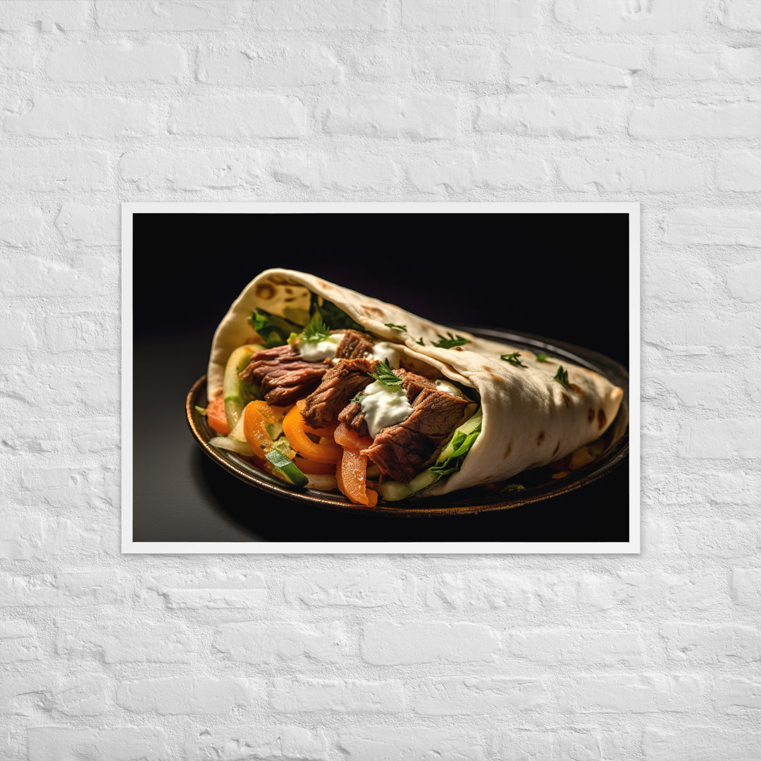 Lamb Shawarma Framed poster 🤤 from Yumify.AI