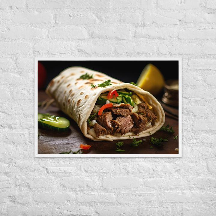 Lamb Shawarma Framed poster 🤤 from Yumify.AI