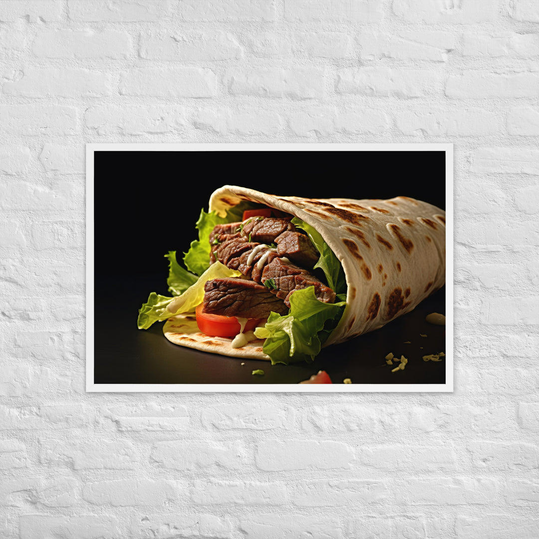 Lamb Shawarma Framed poster 🤤 from Yumify.AI