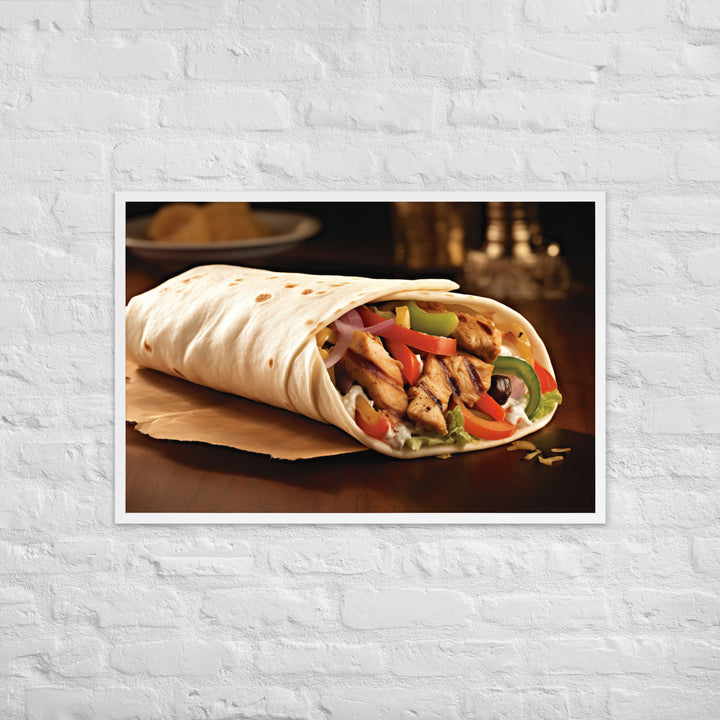 Chicken Shawarma Framed poster 🤤 from Yumify.AI