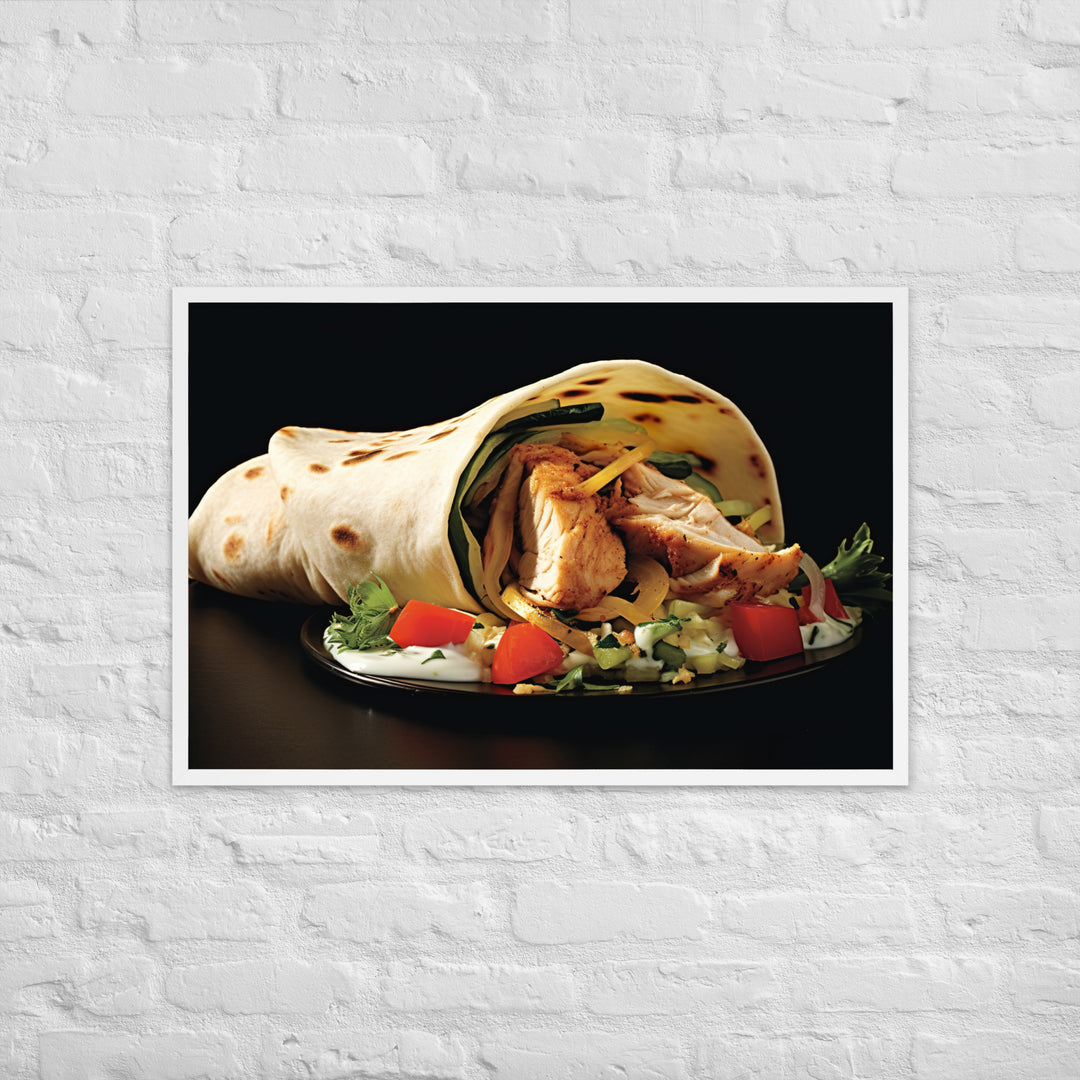 Chicken Shawarma Framed poster 🤤 from Yumify.AI