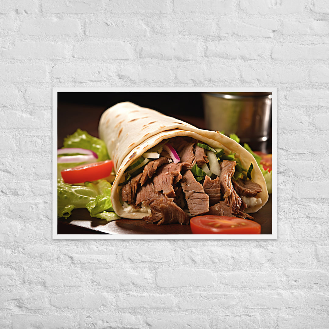 Beef Shawarma Framed poster 🤤 from Yumify.AI