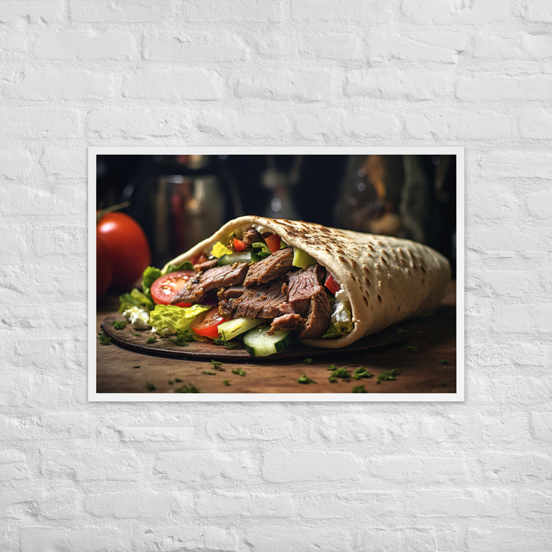 Beef Shawarma Framed poster 🤤 from Yumify.AI