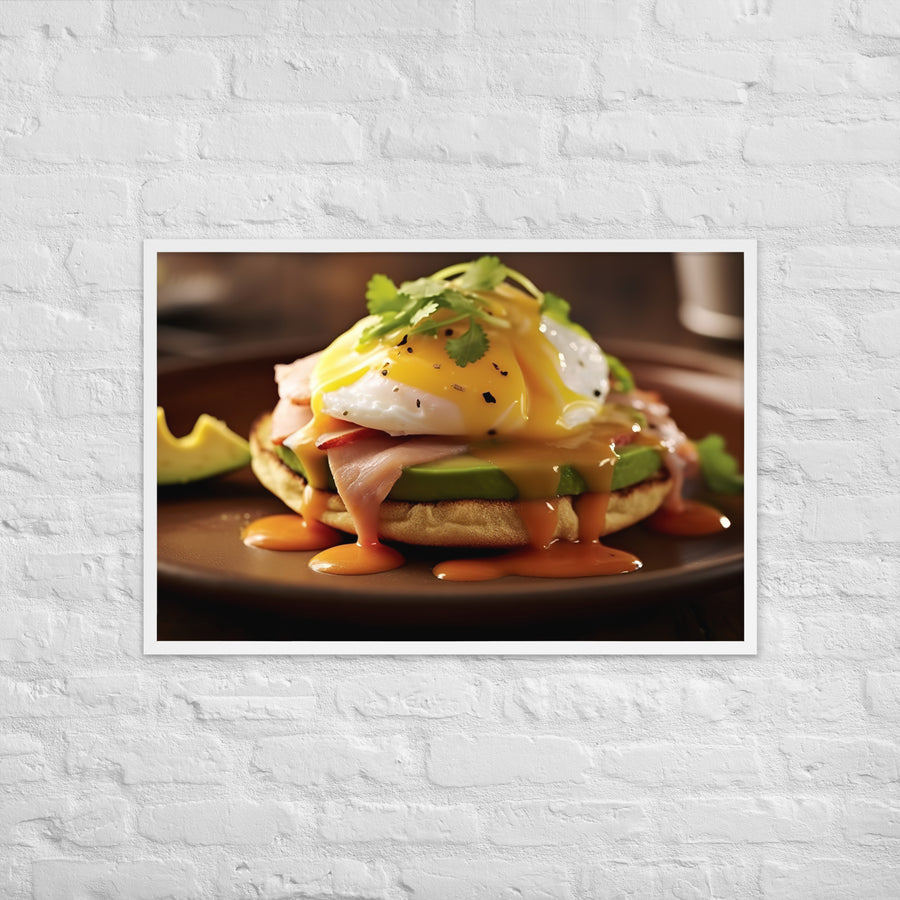 Southwest Eggs Benedict Framed poster 🤤 from Yumify.AI