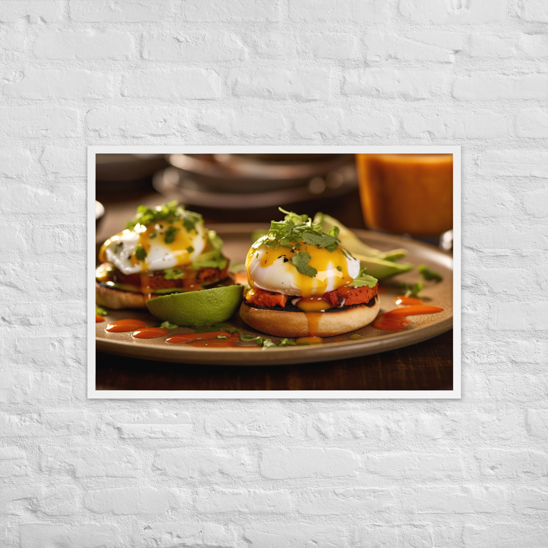 Southwest Eggs Benedict Framed poster 🤤 from Yumify.AI