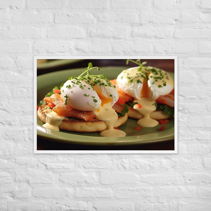 Crab or Lobster Eggs Benedict Framed poster 🤤 from Yumify.AI