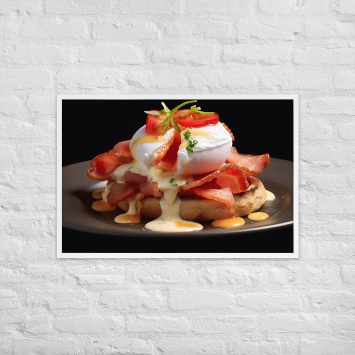 Bacon and Tomato Eggs Benedict Framed poster 🤤 from Yumify.AI