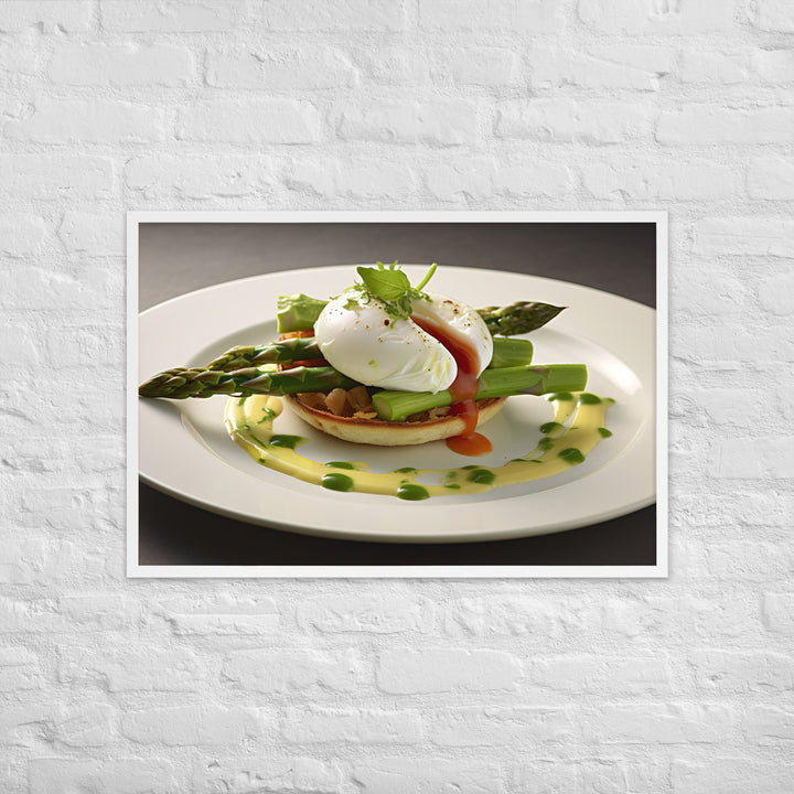 Asparagus Eggs Benedict Framed poster 🤤 from Yumify.AI