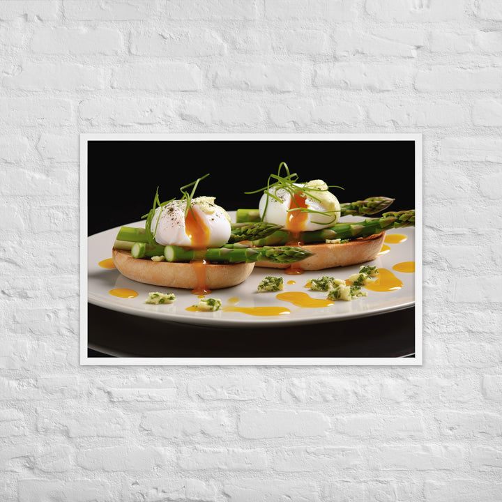 Asparagus Eggs Benedict Framed poster 🤤 from Yumify.AI