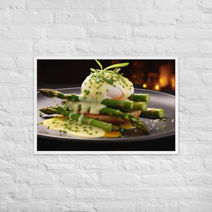 Asparagus Eggs Benedict Framed poster 🤤 from Yumify.AI