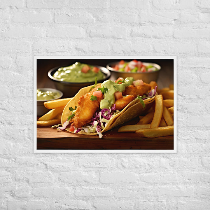 Fish Tacos and Chips Framed poster 🤤 from Yumify.AI