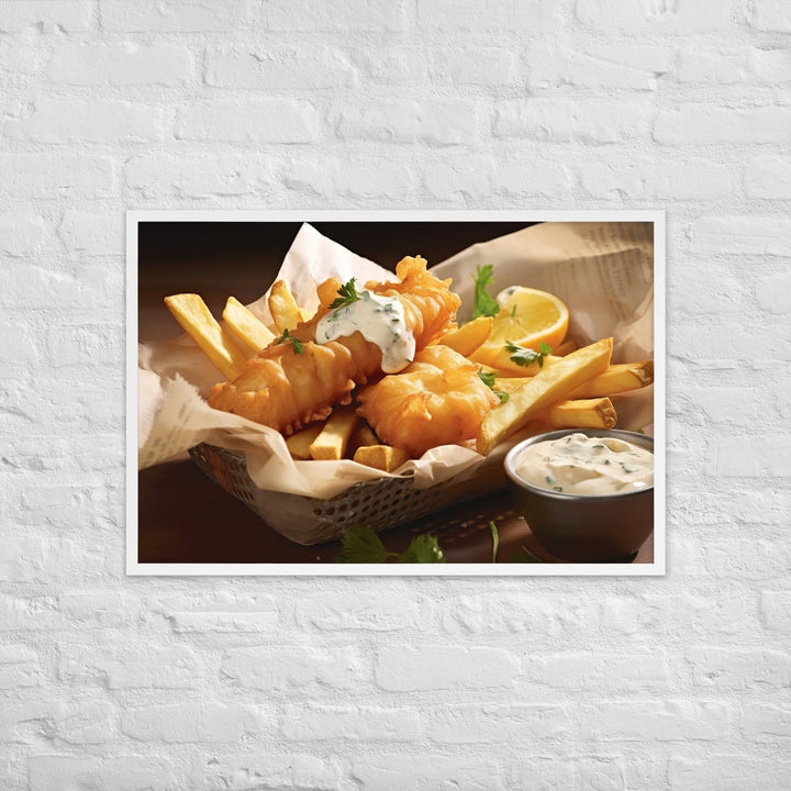 Classic Fish and Chips Framed poster 🤤 from Yumify.AI