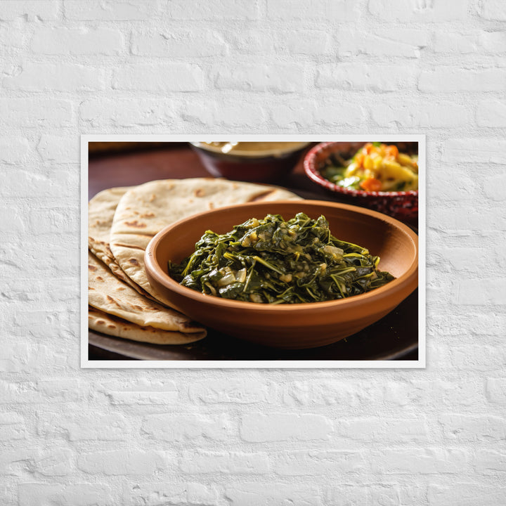 Sukuma Wiki with Chapati Framed poster 🤤 from Yumify.AI