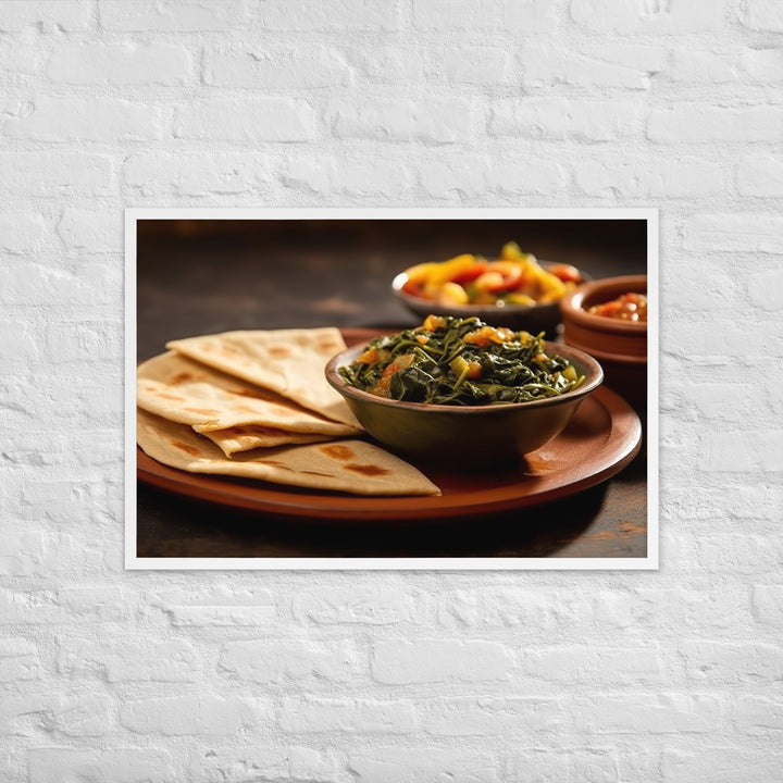 Sukuma Wiki with Chapati Framed poster 🤤 from Yumify.AI