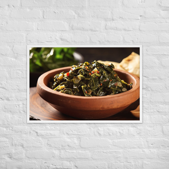 Sukuma Wiki with Chapati Framed poster 🤤 from Yumify.AI