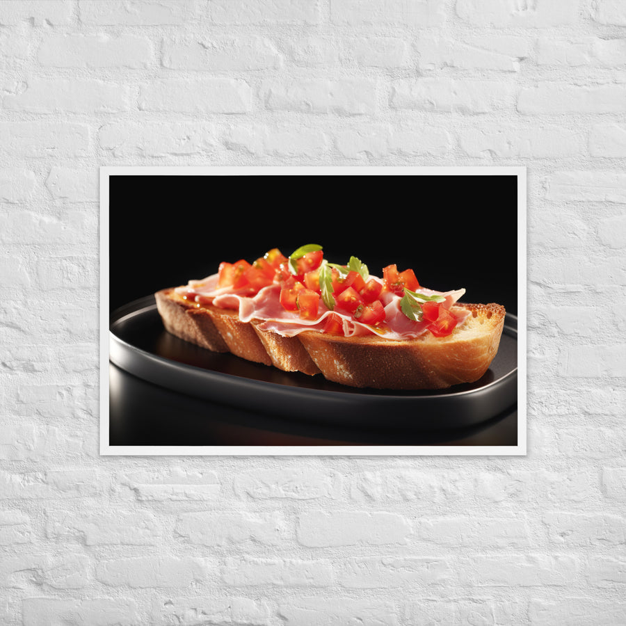 Tosta con Jamn y Tomate Framed poster 🤤 from Yumify.AI