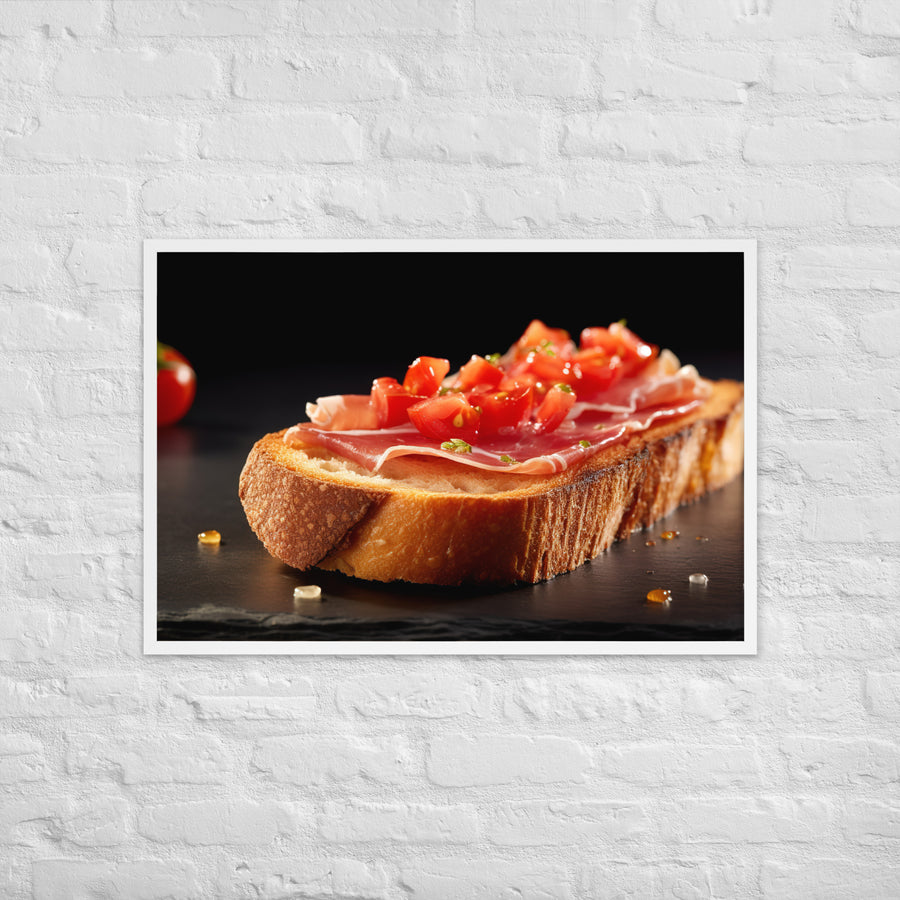 Tosta con Jamn y Tomate Framed poster 🤤 from Yumify.AI