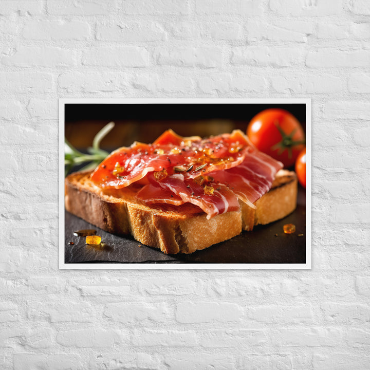 Tosta con Jamn y Tomate Framed poster 🤤 from Yumify.AI