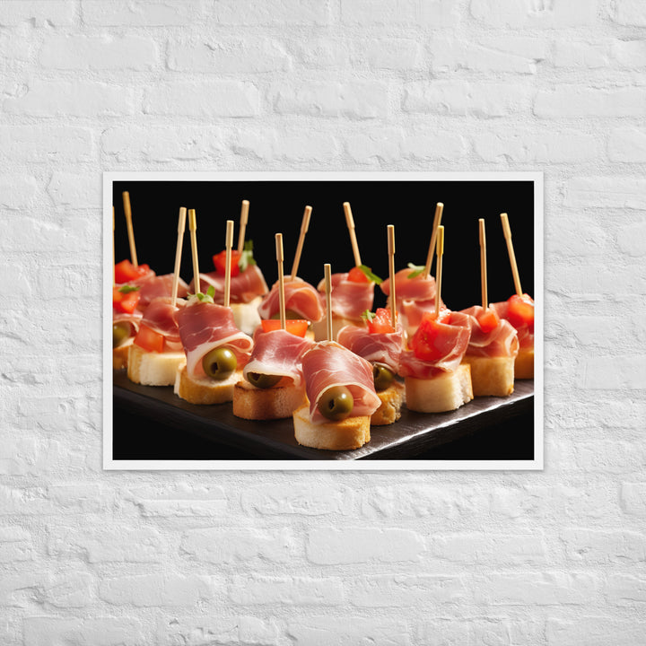 Pinchos de Jamn Framed poster 🤤 from Yumify.AI