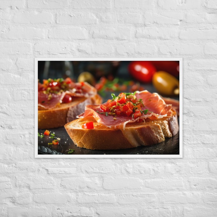 Pan con Tomate y Jamn Framed poster 🤤 from Yumify.AI