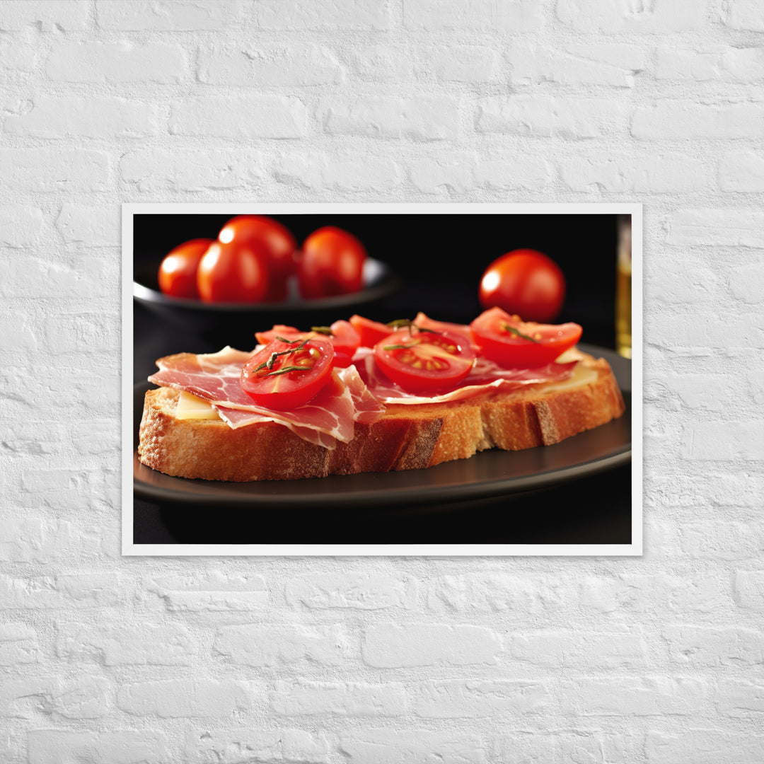 Pan con Tomate y Jamn Framed poster 🤤 from Yumify.AI