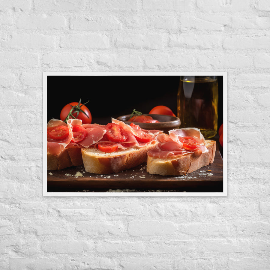 Pan con Tomate y Jamn Framed poster 🤤 from Yumify.AI