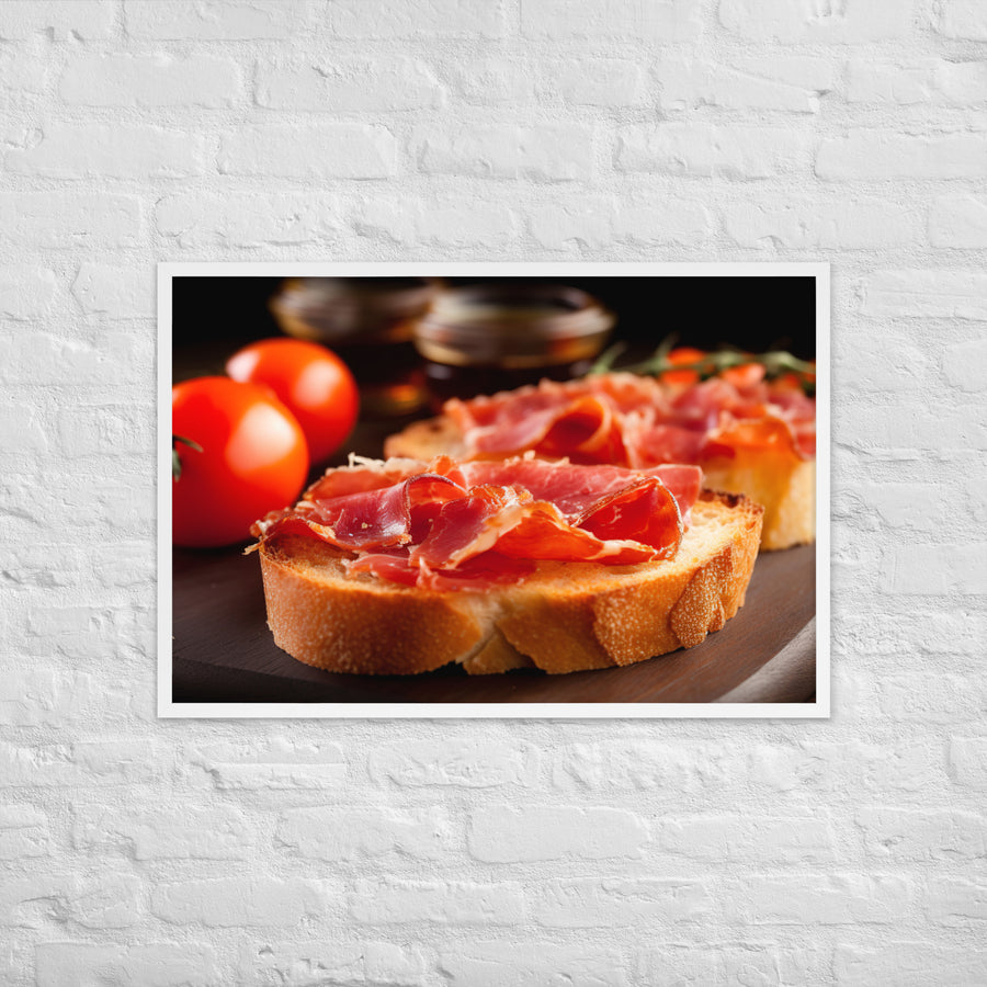 Pan con Tomate y Jamn Framed poster 🤤 from Yumify.AI