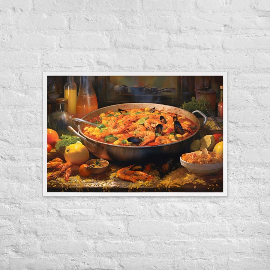 Paella Framed poster 🤤 from Yumify.AI