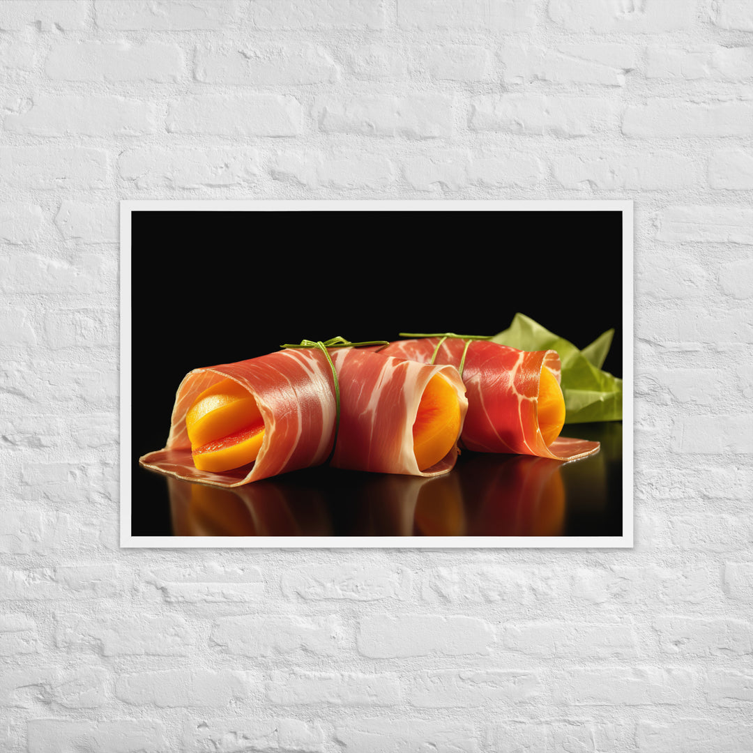 Jamn Serrano Wrapped Melon Framed poster 🤤 from Yumify.AI