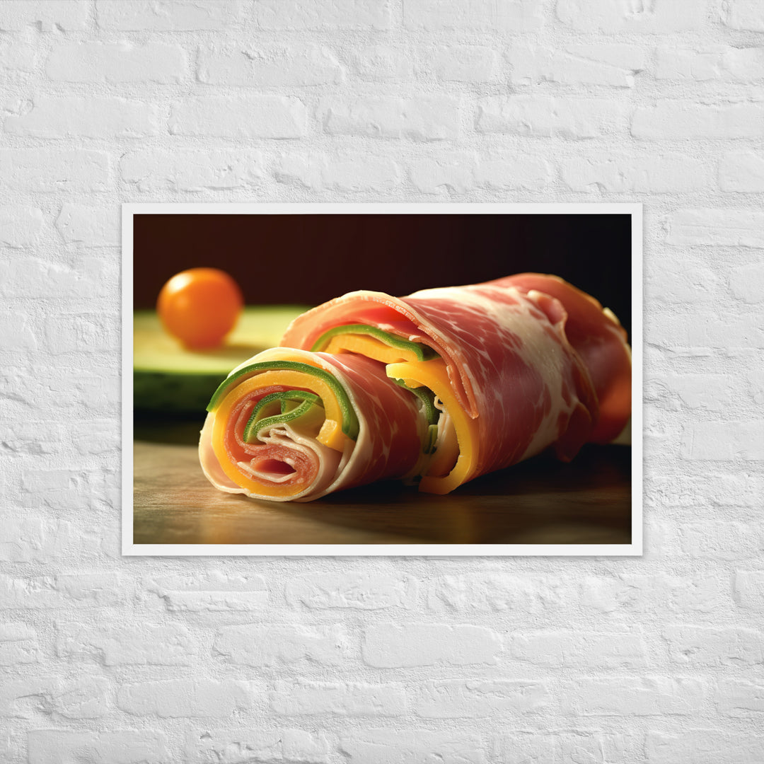 Jamn Serrano Wrapped Melon Framed poster 🤤 from Yumify.AI