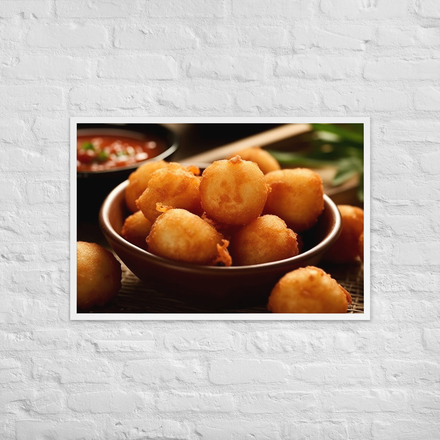 Fried Shrimp Balls Framed poster 🤤 from Yumify.AI