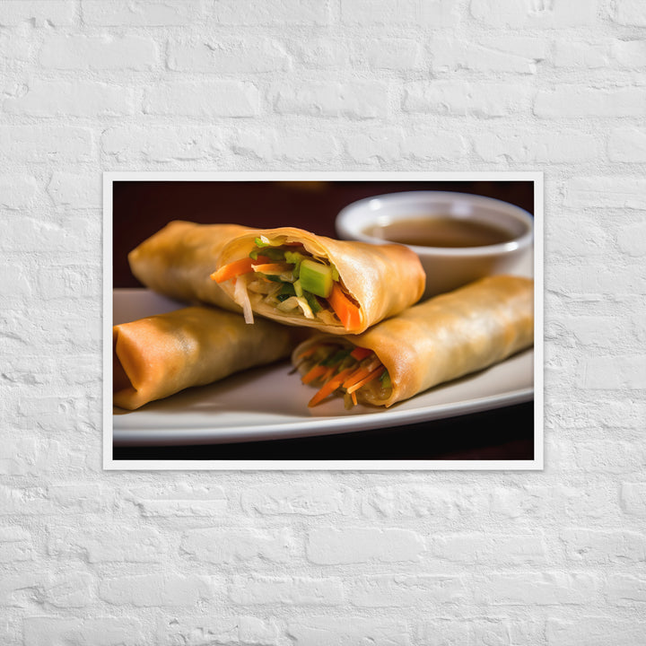 Spring Rolls Framed poster 🤤 from Yumify.AI