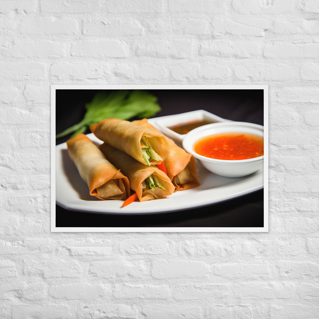 Spring Rolls Framed poster 🤤 from Yumify.AI