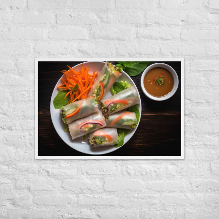 Spring Rolls Framed poster 🤤 from Yumify.AI