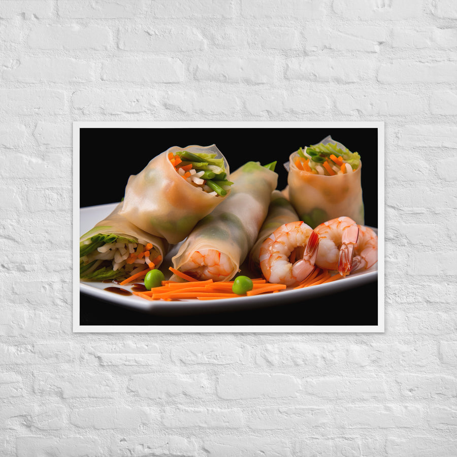 Spring Rolls Framed poster 🤤 from Yumify.AI