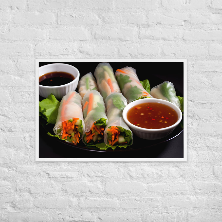 Spring Rolls Framed poster 🤤 from Yumify.AI