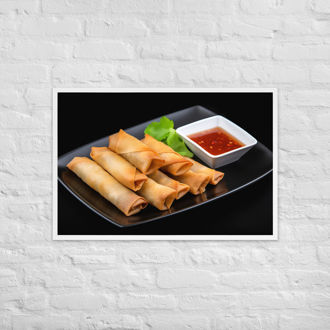 Spring Rolls Framed poster 🤤 from Yumify.AI