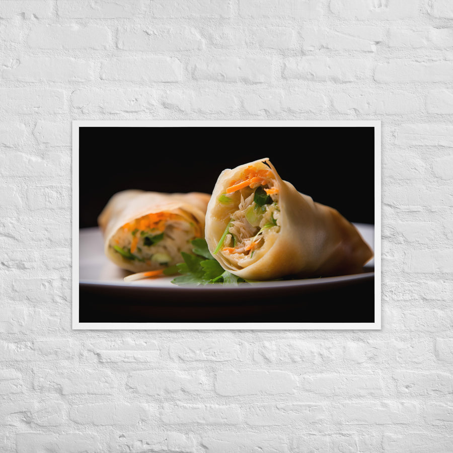 Spring Rolls Framed poster 🤤 from Yumify.AI