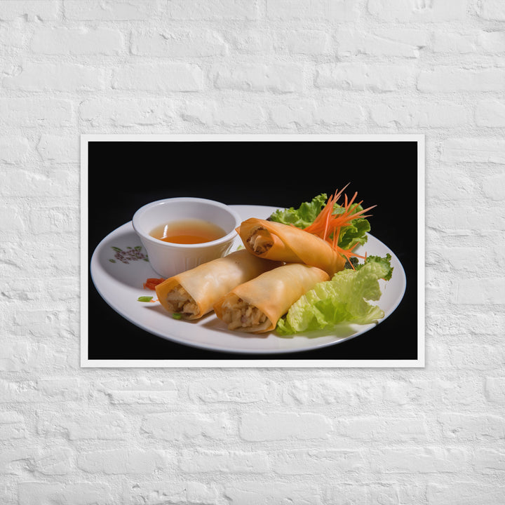 Spring Rolls Framed poster 🤤 from Yumify.AI