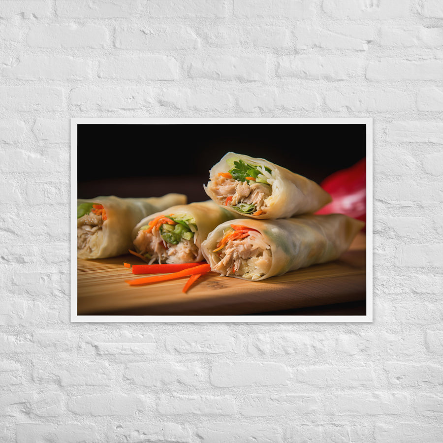 Spring Rolls Framed poster 🤤 from Yumify.AI