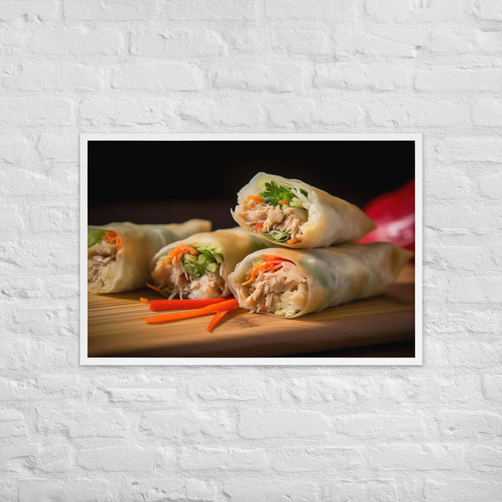 Spring Rolls Framed poster 🤤 from Yumify.AI