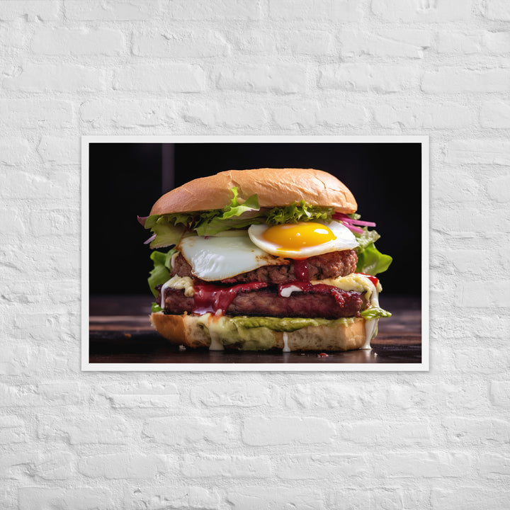 Kiwi Burger Framed poster 🤤 from Yumify.AI