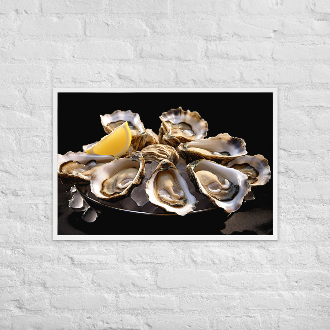 Bluff Oysters Framed poster 🤤 from Yumify.AI