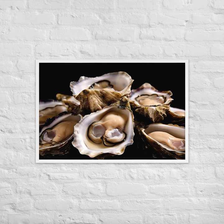 Bluff Oysters Framed poster 🤤 from Yumify.AI