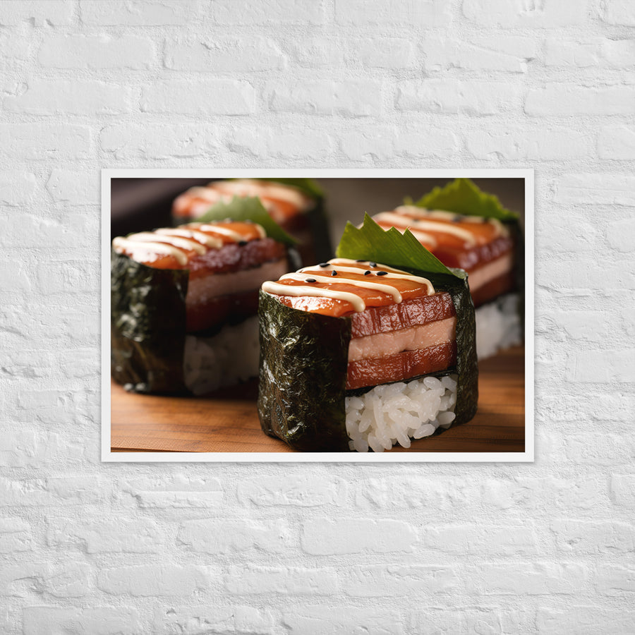 Spam Musubi Framed poster 🤤 from Yumify.AI