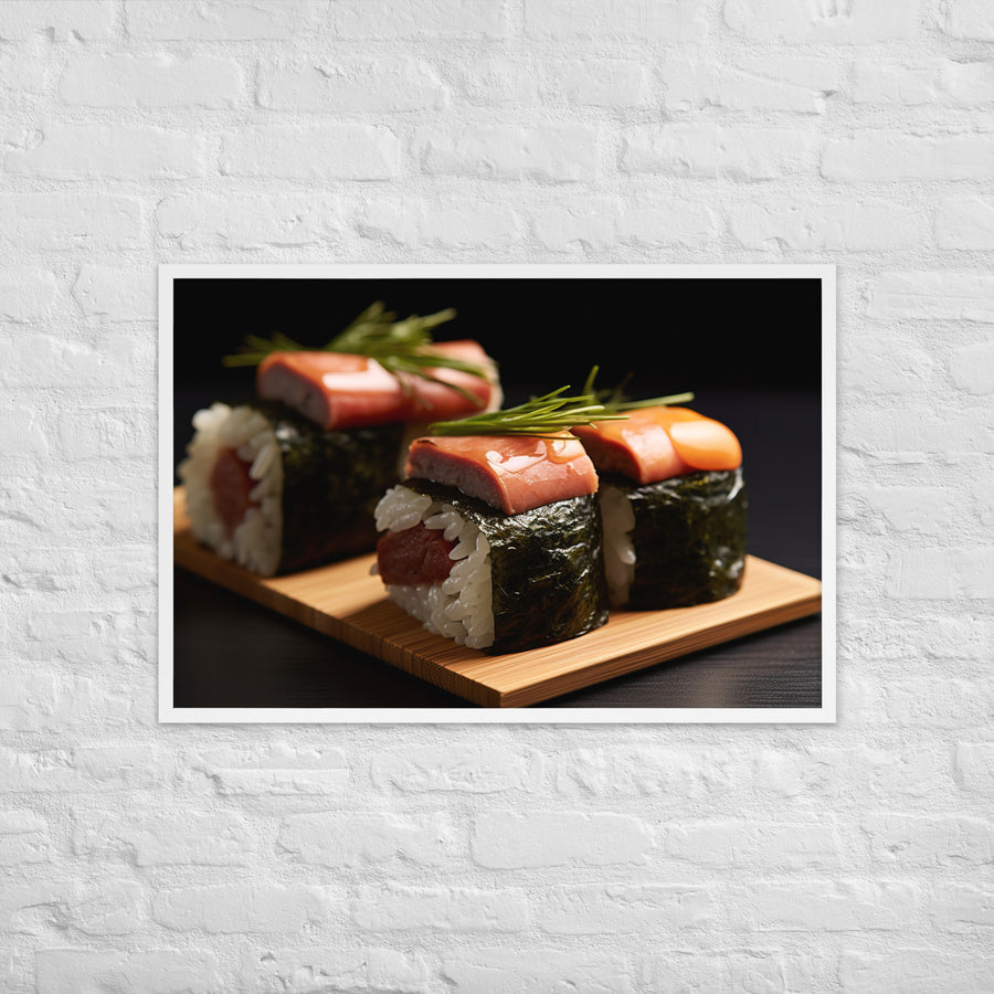 Spam Musubi Framed poster 🤤 from Yumify.AI