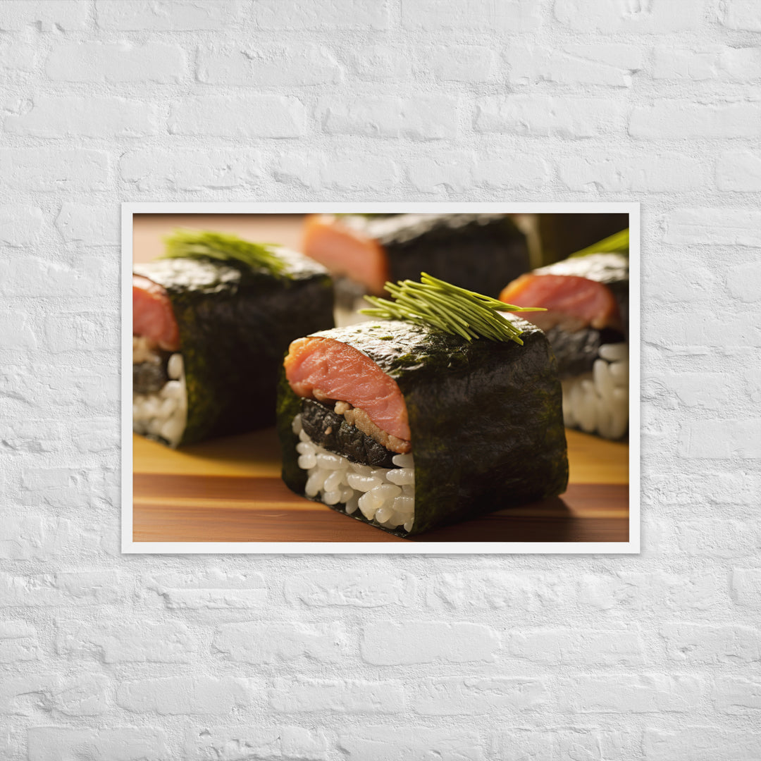 Spam Musubi Framed poster 🤤 from Yumify.AI